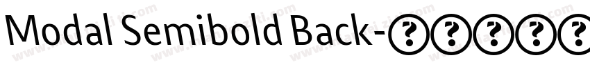 Modal Semibold Back字体转换